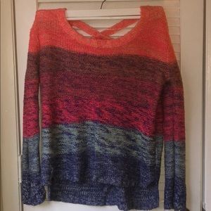 Oversized Rainbow Ombré Sweater